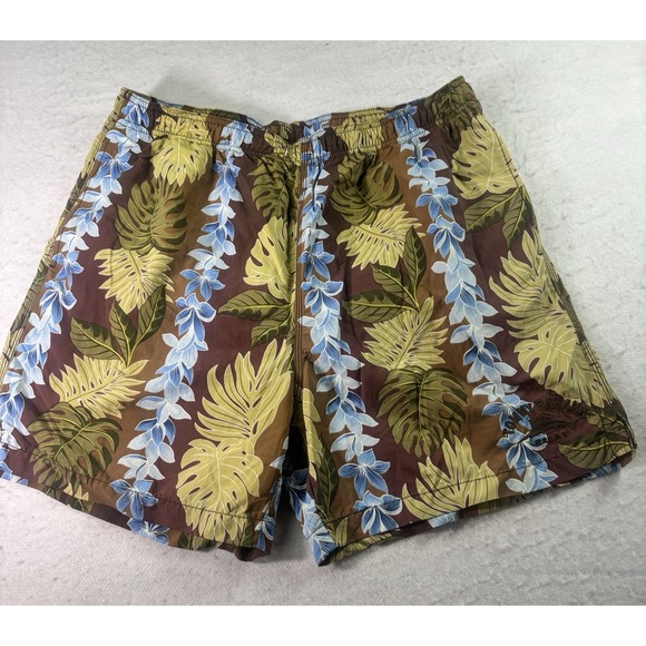 Tommy Hilfiger Other - Tommy Bahama Relax Tropical Floral Swim Trunks Men's Size L Lined Tie 34x6